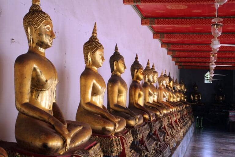 Wat Pho, home of the reclining Buddha, in Bangkok, Thailand