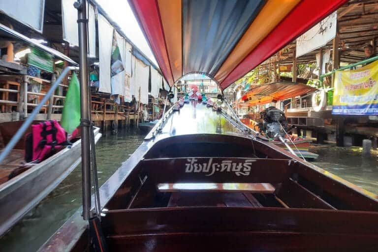 Dum Noen Saduak Floating Market Long Tail Boat - Bangkok Health Service