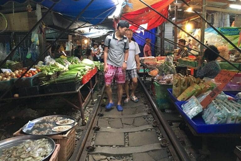 Maeklong Railway Market Inside - Bangkok Health Service