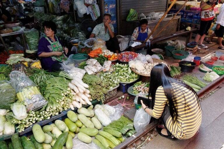 Maeklong Railway Market Shop - Bangkok Health Service