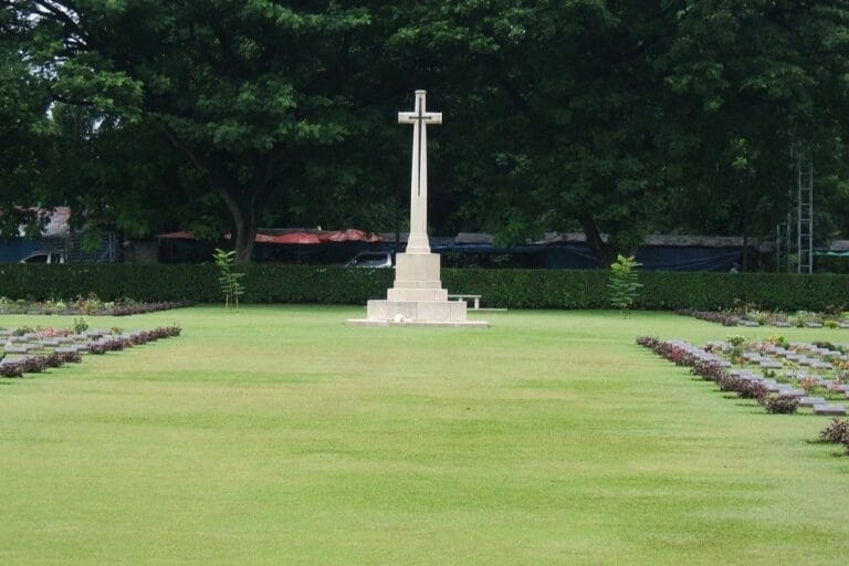 The Kanchanaburi War Cemetery Cross – Honoring Fallen Heroes