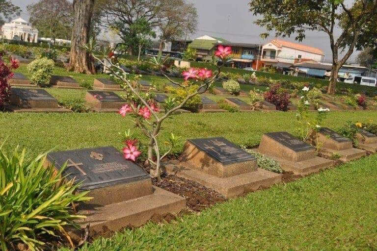 The Kanchanaburi War Cemetery Tombstones – Honoring Fallen Heroes